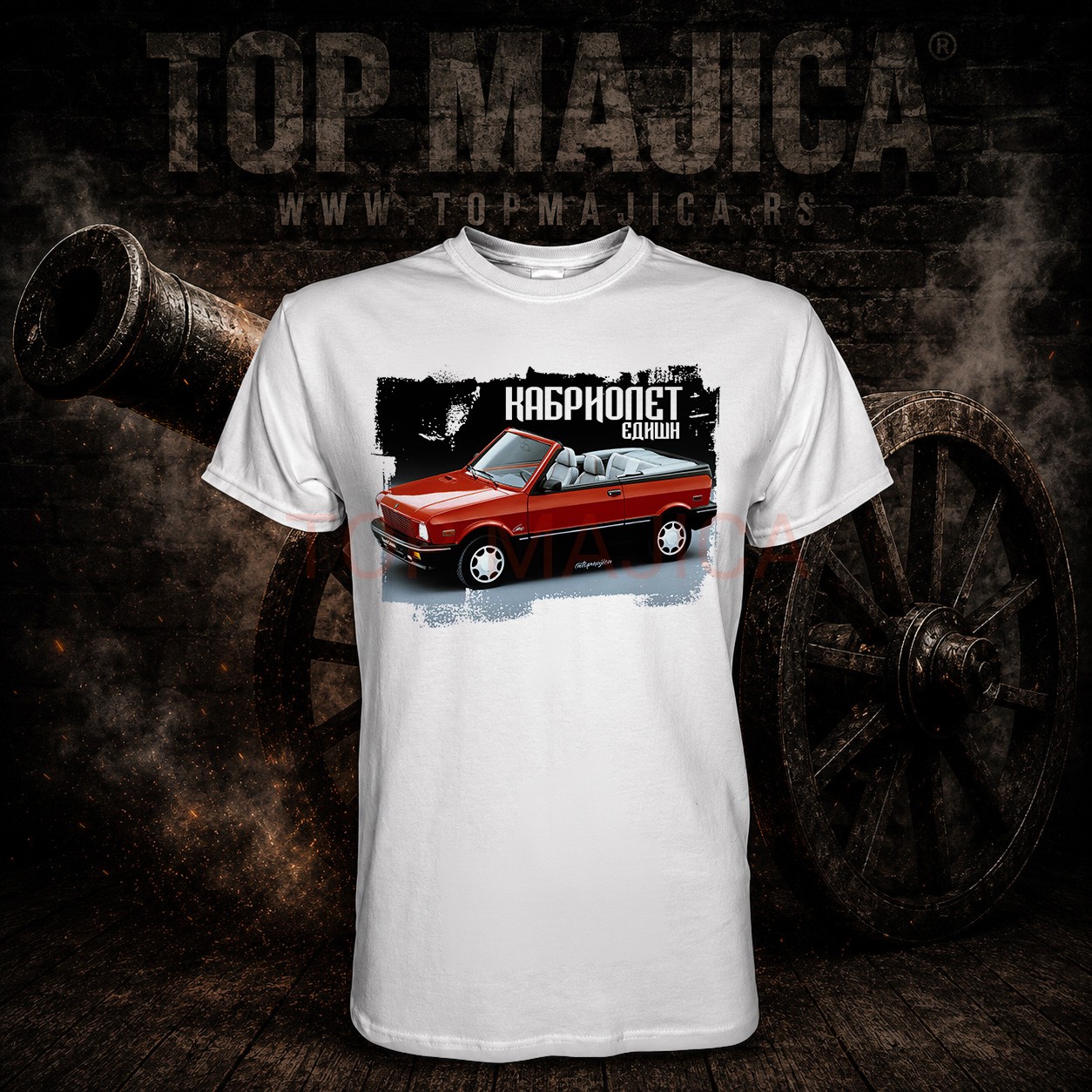 yugo kabriolet edisn majica Yugo kabriolet edisn - Majica bela yugo kabriolet edisn majica