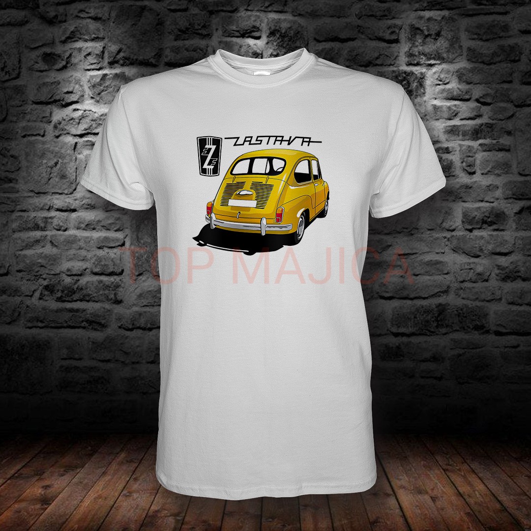 zastava - fica top majica Zastava - Fica zuta - Majica bela zastava fica top majica