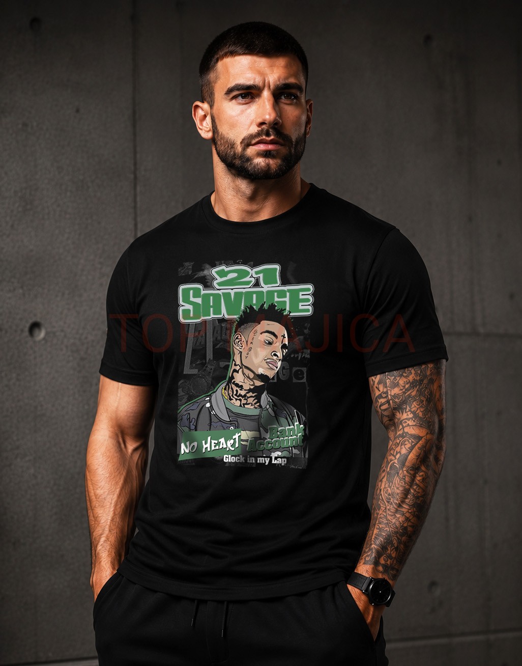 21 savage art majica 21 Savage top art majica crna 21 savage art majica