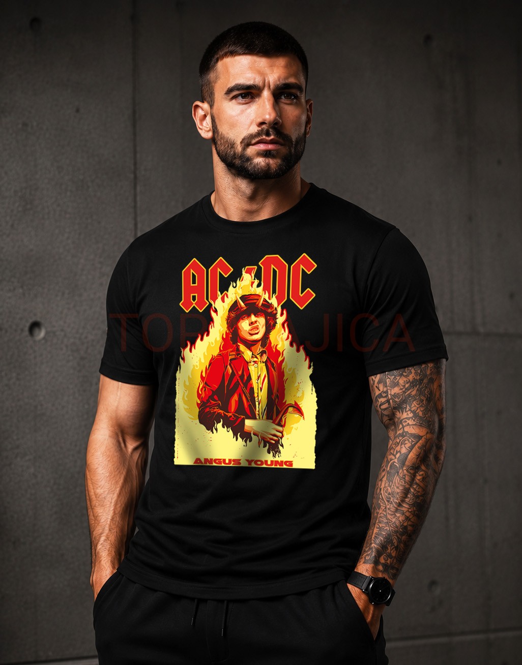 AC DC Angus Young majica crna AC DC Angus Young majica crna