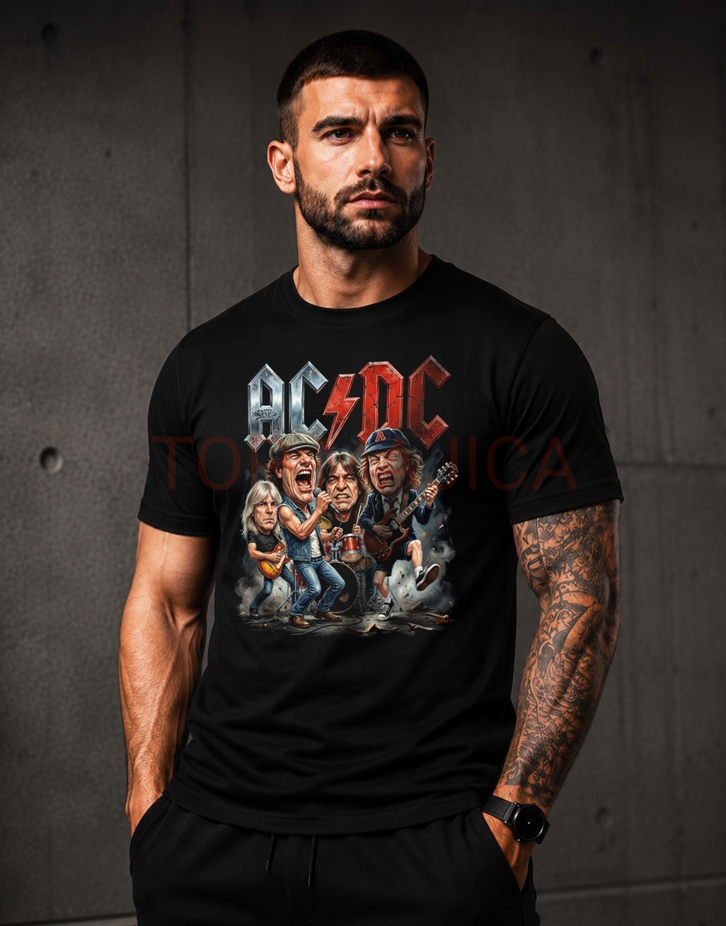 AC DC top majica crna AC DC top majica crna AC DC top majica crna
