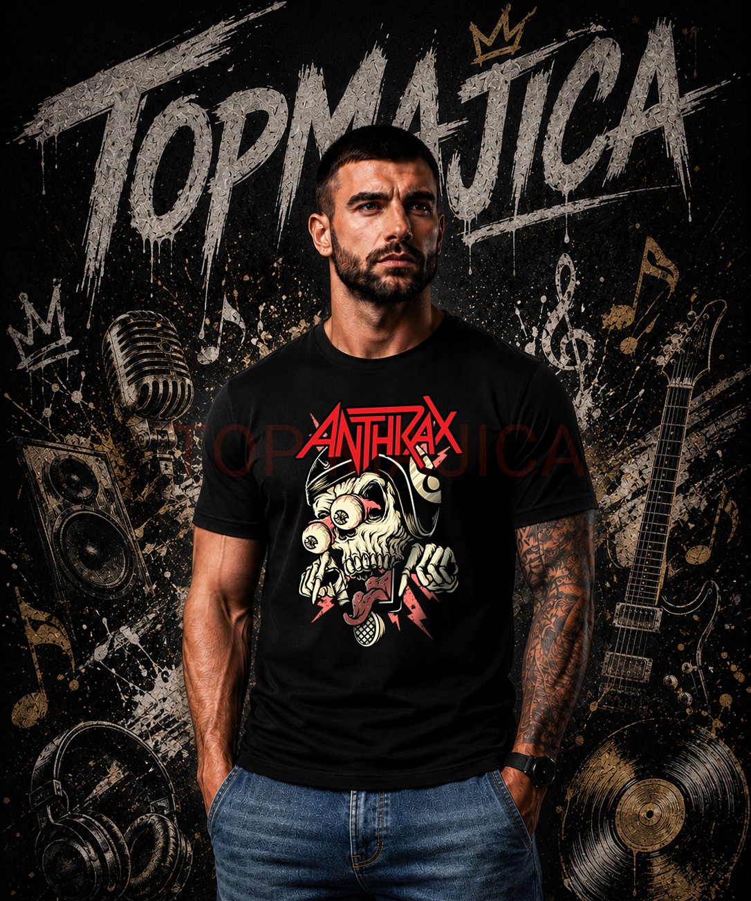 Anthrax top majica crna Anthrax top majica crna
