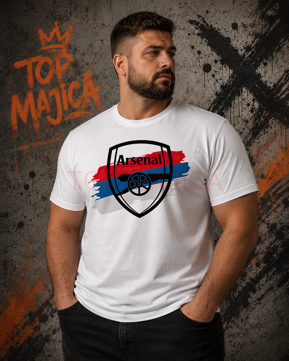Arsenal Serbia majica bela Arsenal Serbia majica bela