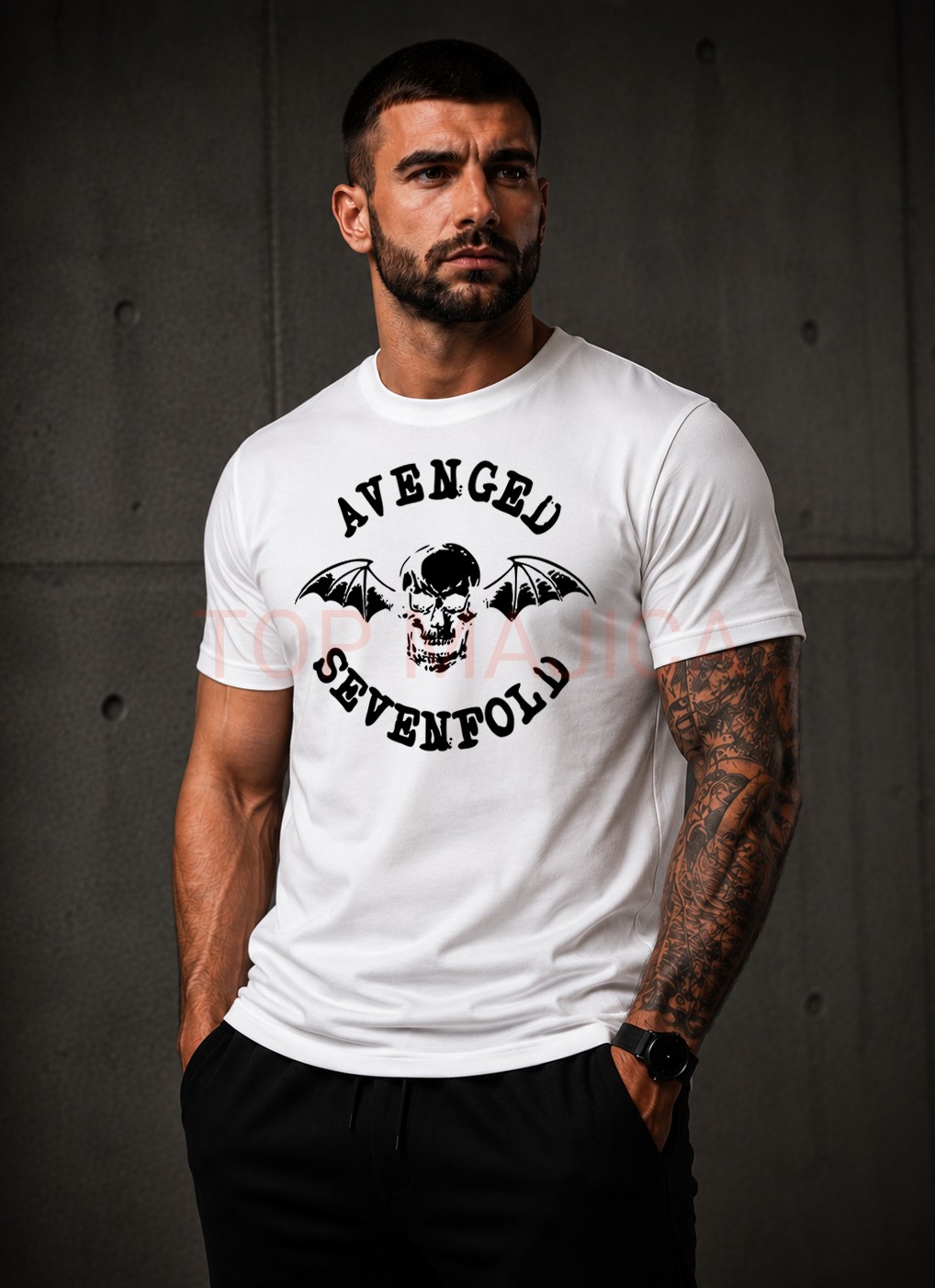 Avenged Sevenfold majica bela Avenged Sevenfold majica bela