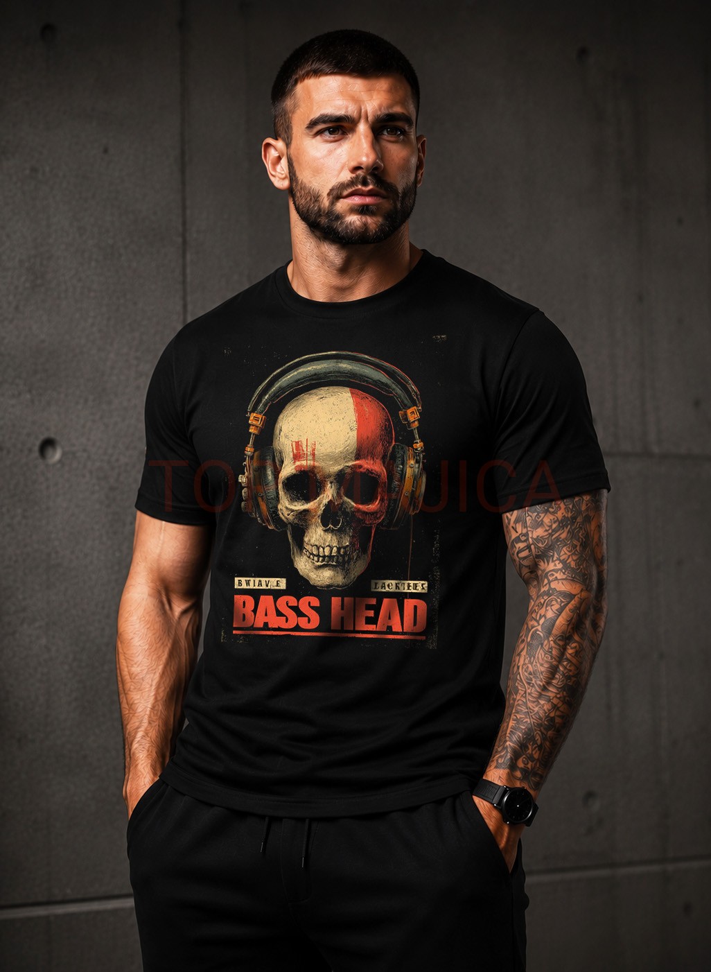 Bass Head - Majica crna Bass Head majica crna