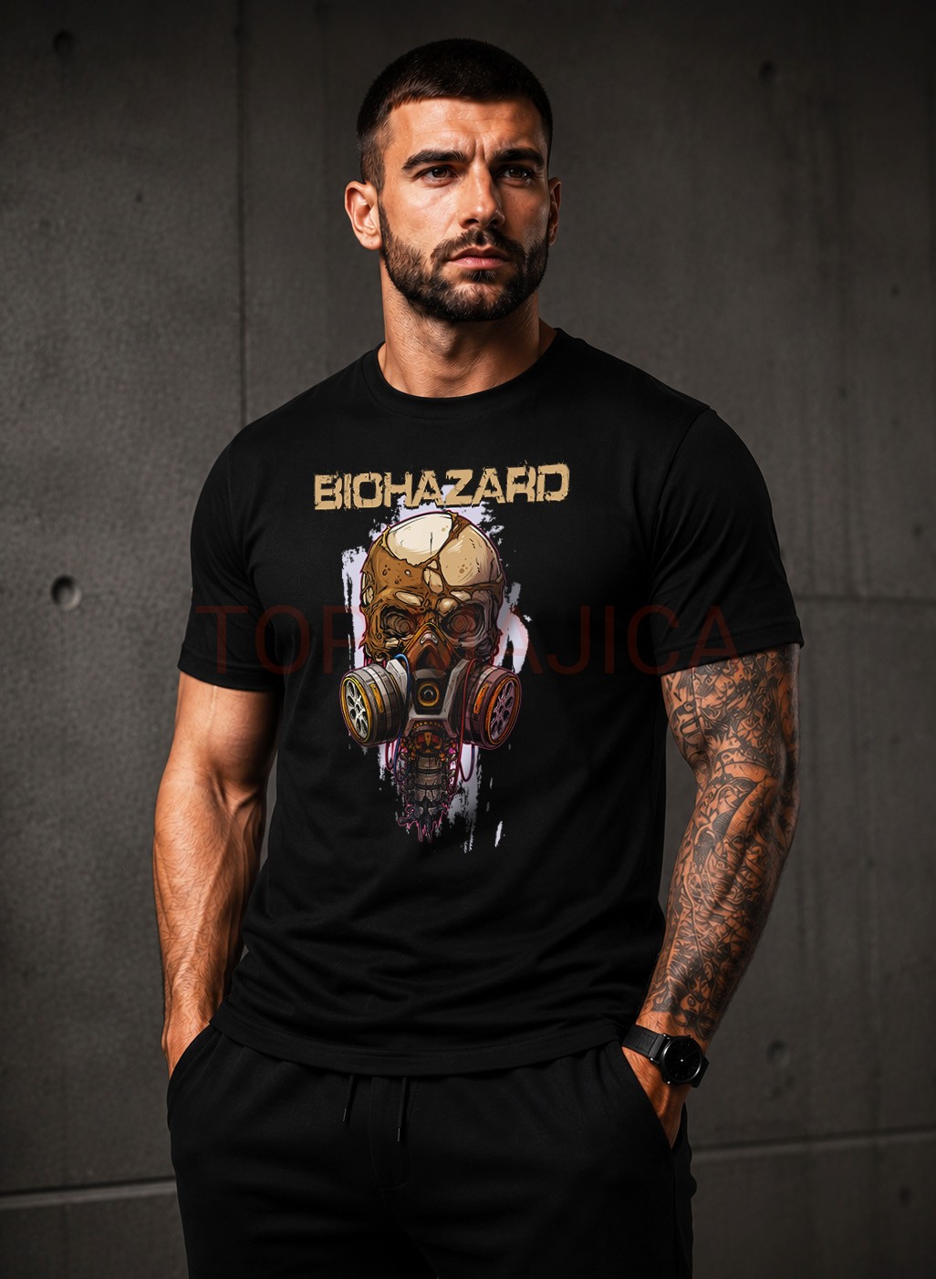 Biohazard art majica crna Biohazard art majica