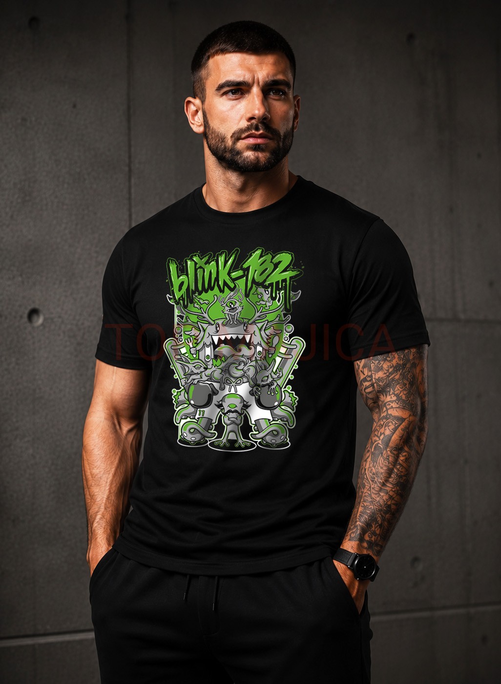 Blink 182 art majica Blink 182 art majica crna Blink 182 art majica