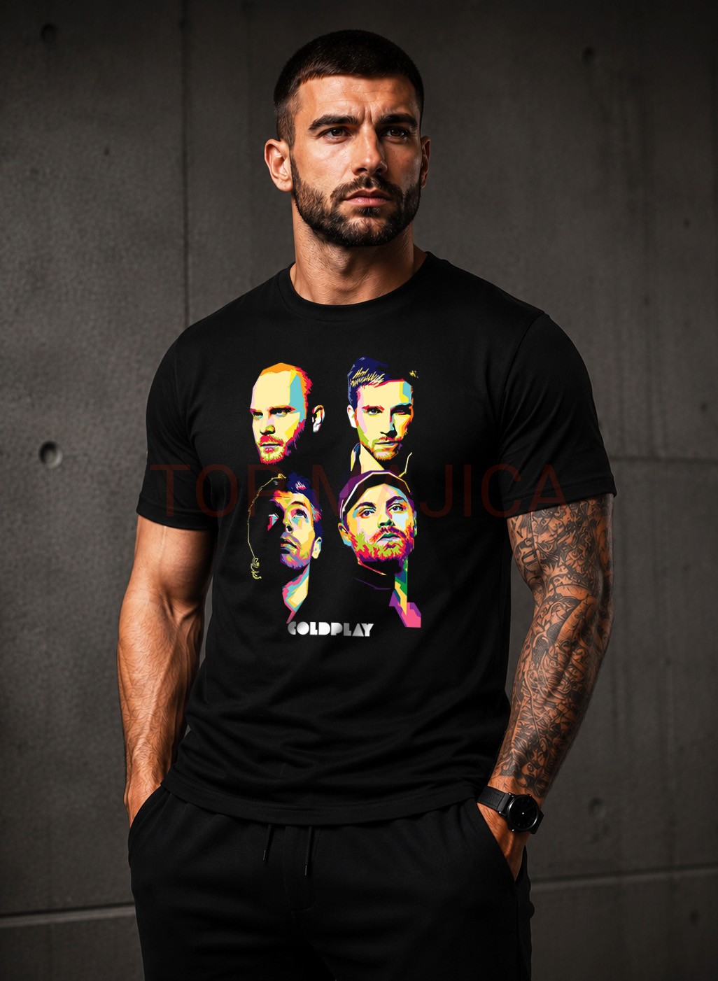 Coldplay pop art majica Coldplay pop art majica crna Coldplay pop art majica