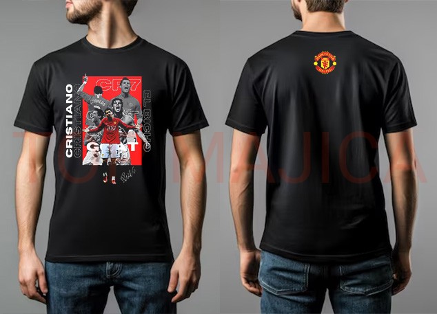 Cristiano Ronaldo Man Utd obostrano Cristiano Ronaldo majica crna obostrano Cristiano Ronaldo Man Utd obostrano