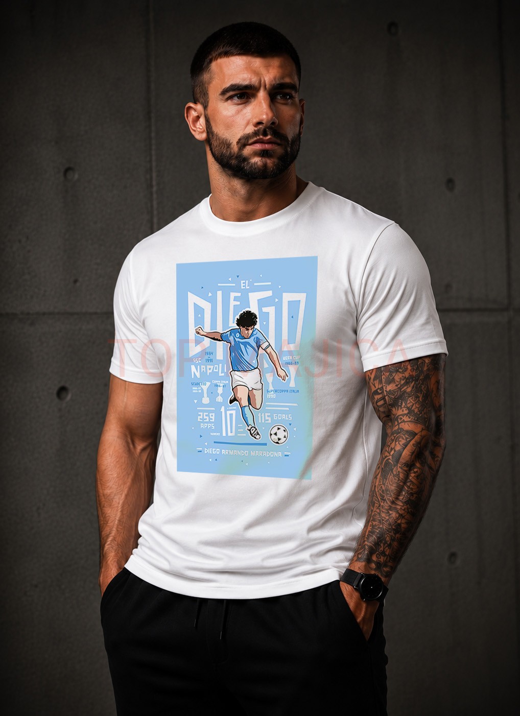 Diego Armando Maradona Napoli majica bela Diego Armando Maradona Napoli majica bela