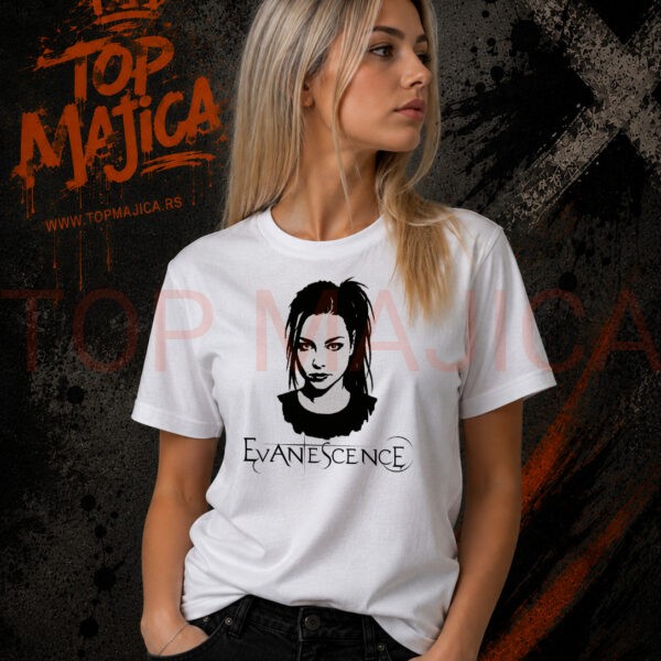 Evanescence top majica bela