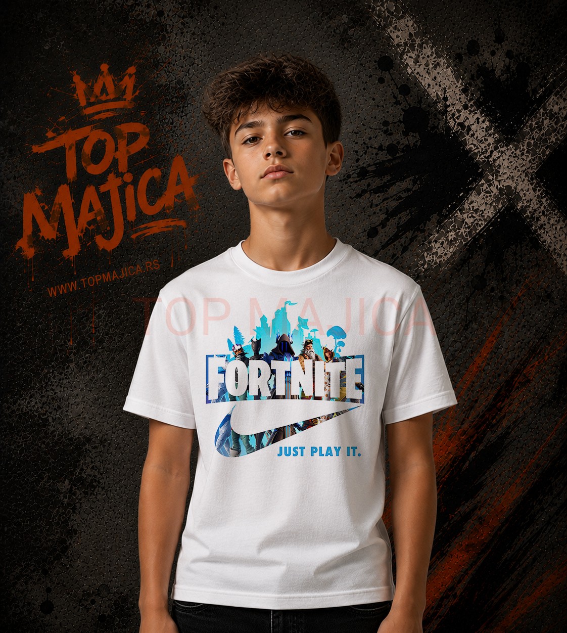 Fortnite majica decija Fortnite majica bela Fortnite majica decija