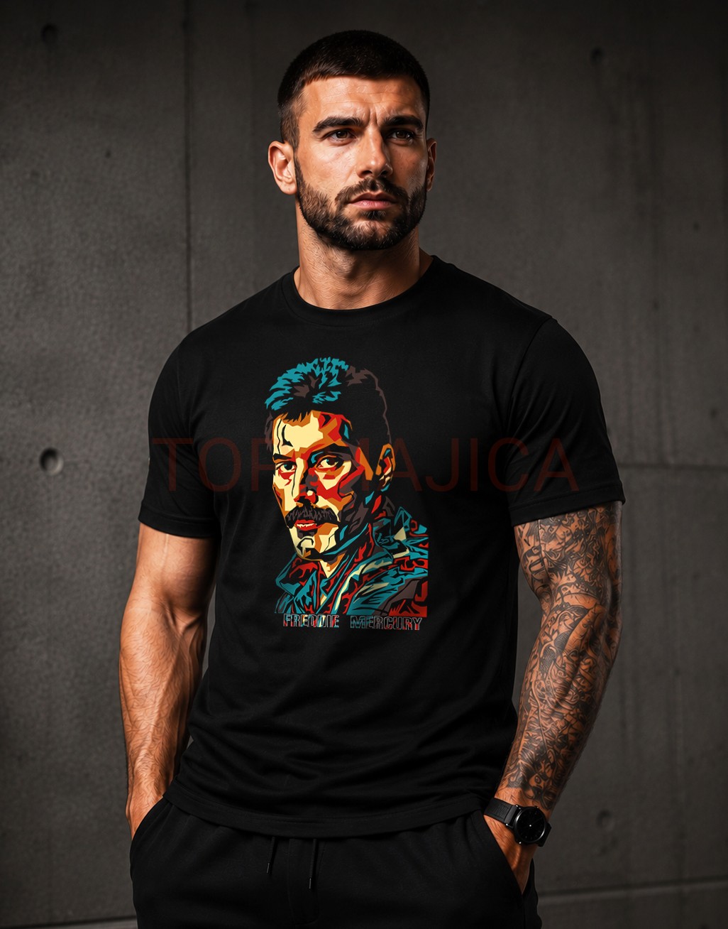 Freddie Mercury art majica crna Freddie Mercury art majica crna Freddie Mercury art majica crna