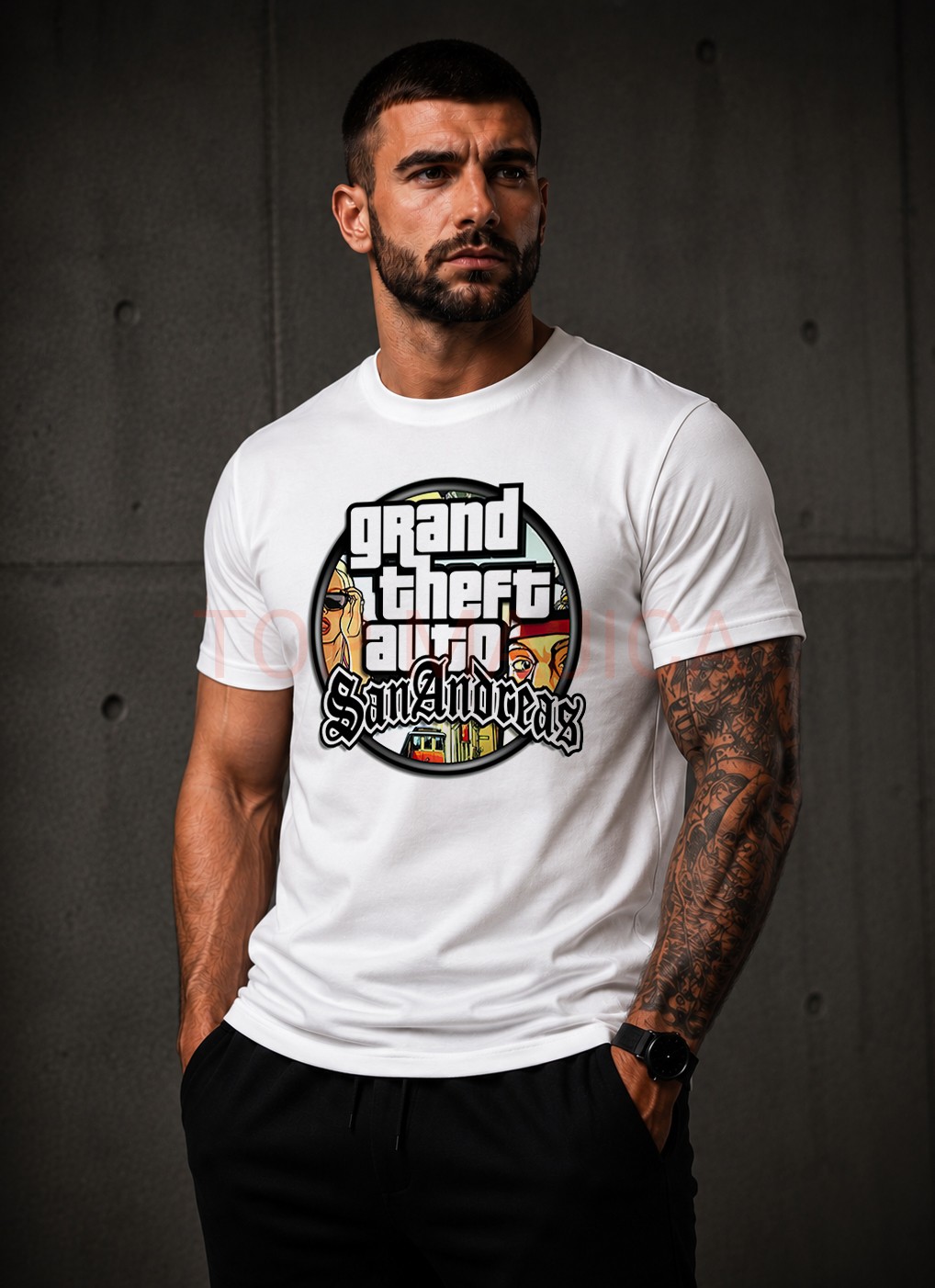 GTA San Andreas majica bela GTA San Andreas majica bela