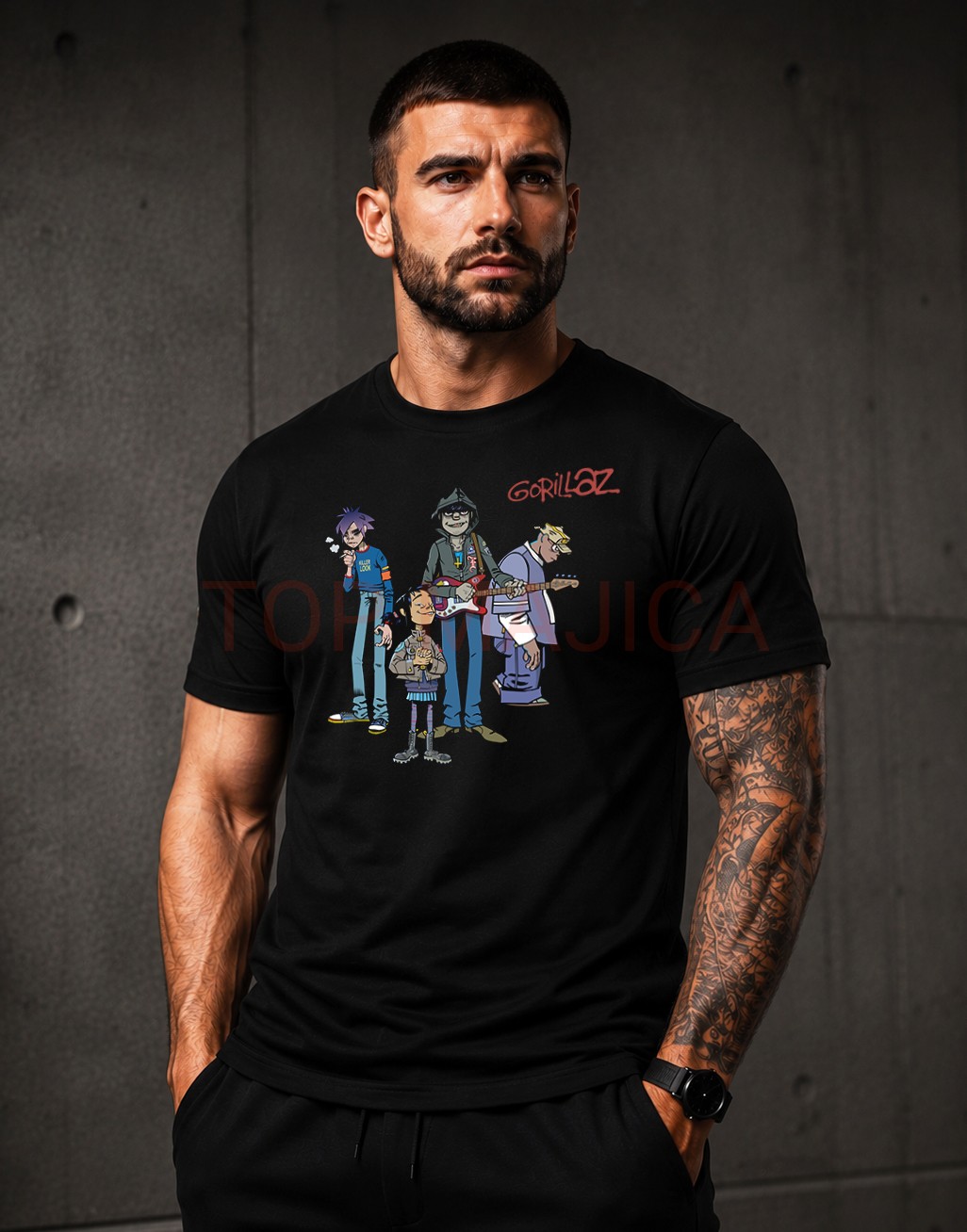 Gorillaz art majica crna Gorillaz art majica crna