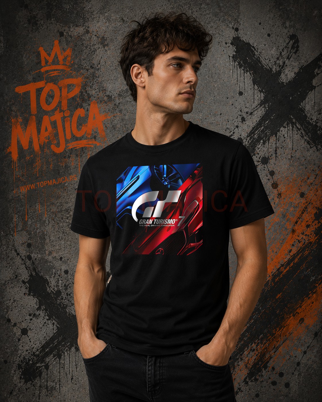Gran Turismo 7 majica crna Gran Turismo 7 majica