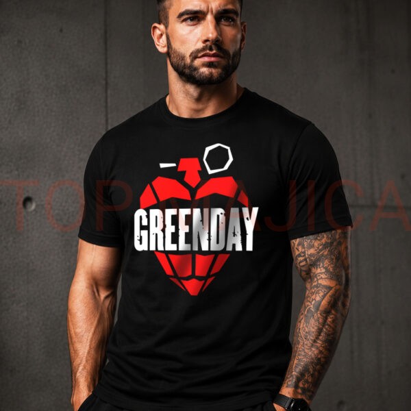 Green day art majica crna