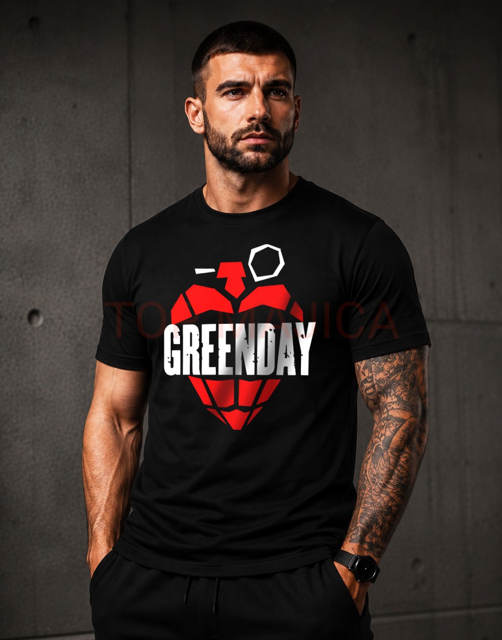 Green day grenade majica crna Green day art majica crna Green day grenade majica crna