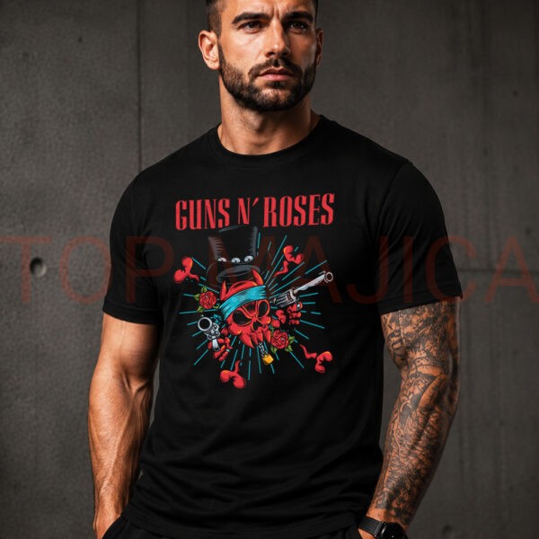 Guns N Roses rock skull crna majica