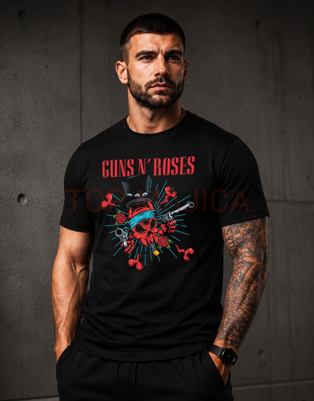 Guns N Roses rock skull crna majica Guns N Roses rock skull crna majica Guns N Roses rock skull crna majica