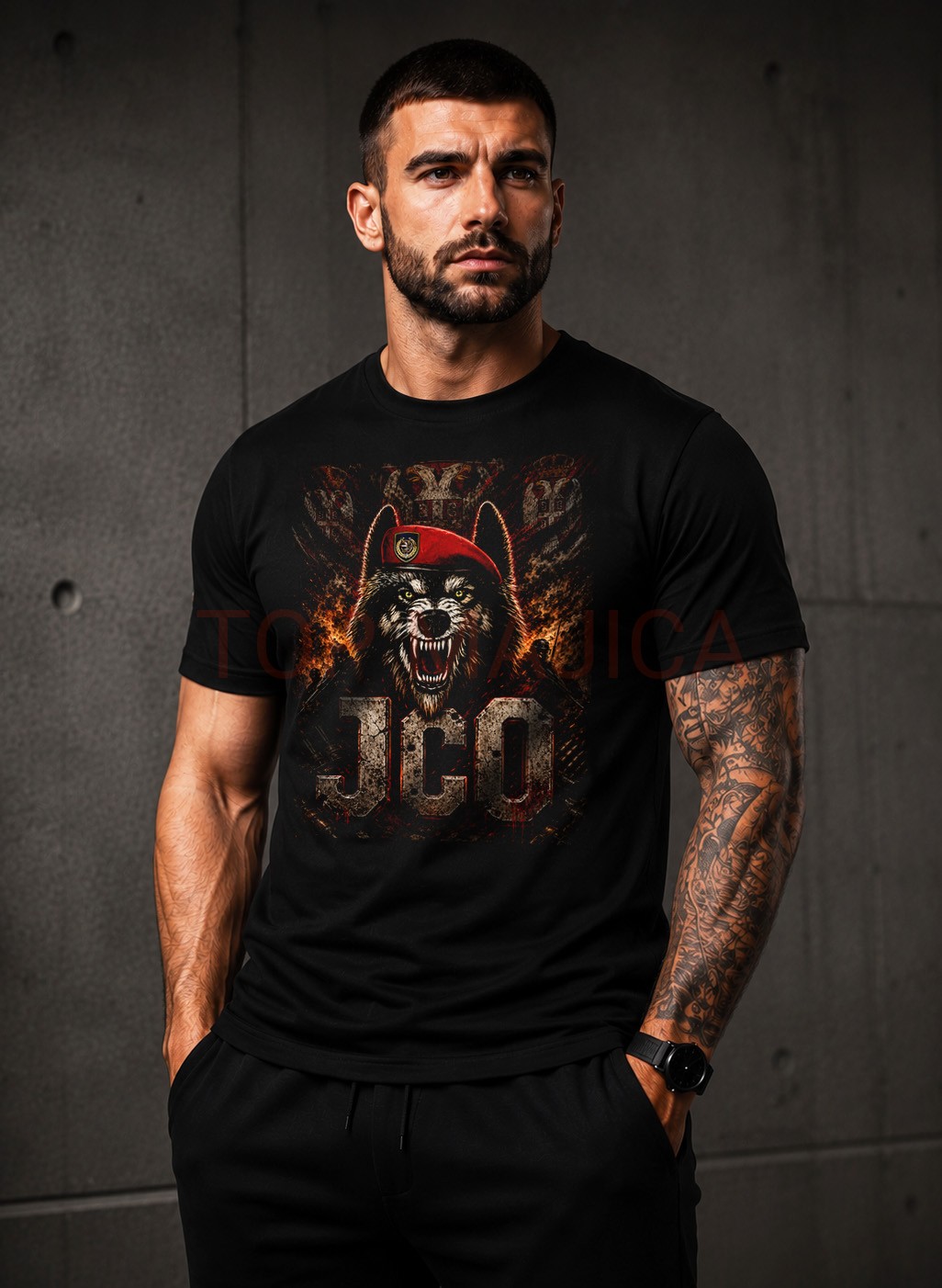 JSO - Bunt majica crna JSO majica top majica