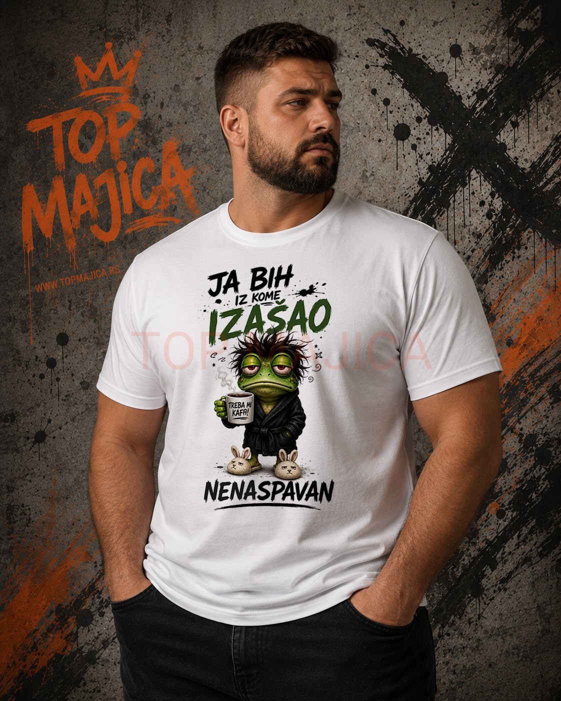 Ja bih iz kome izasao nenaspavan - Majica bela Ja bih iz kome izasao nenaspavan majica