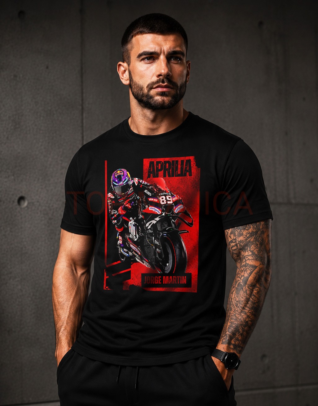 Jorge Martin Moto GP majica crna Jorge Martin Moto GP majica crna Jorge Martin Moto GP majica crna