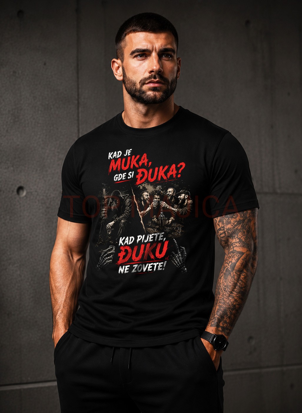 Kad je muka gde si Djuka - Majica Kad je muka gde si djuka majica