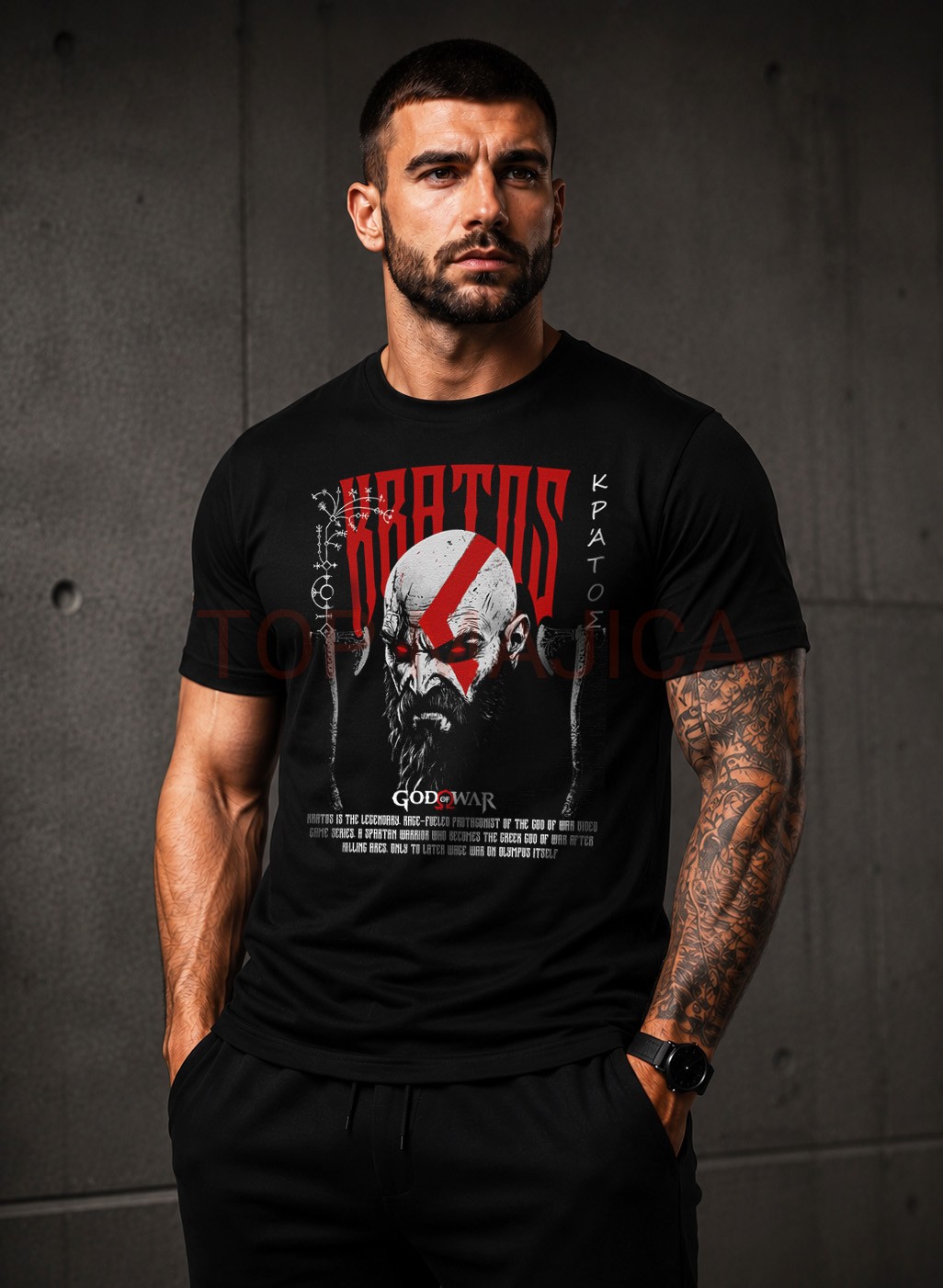 Kratos God of War - Majica crna Kratos god of war majica crna