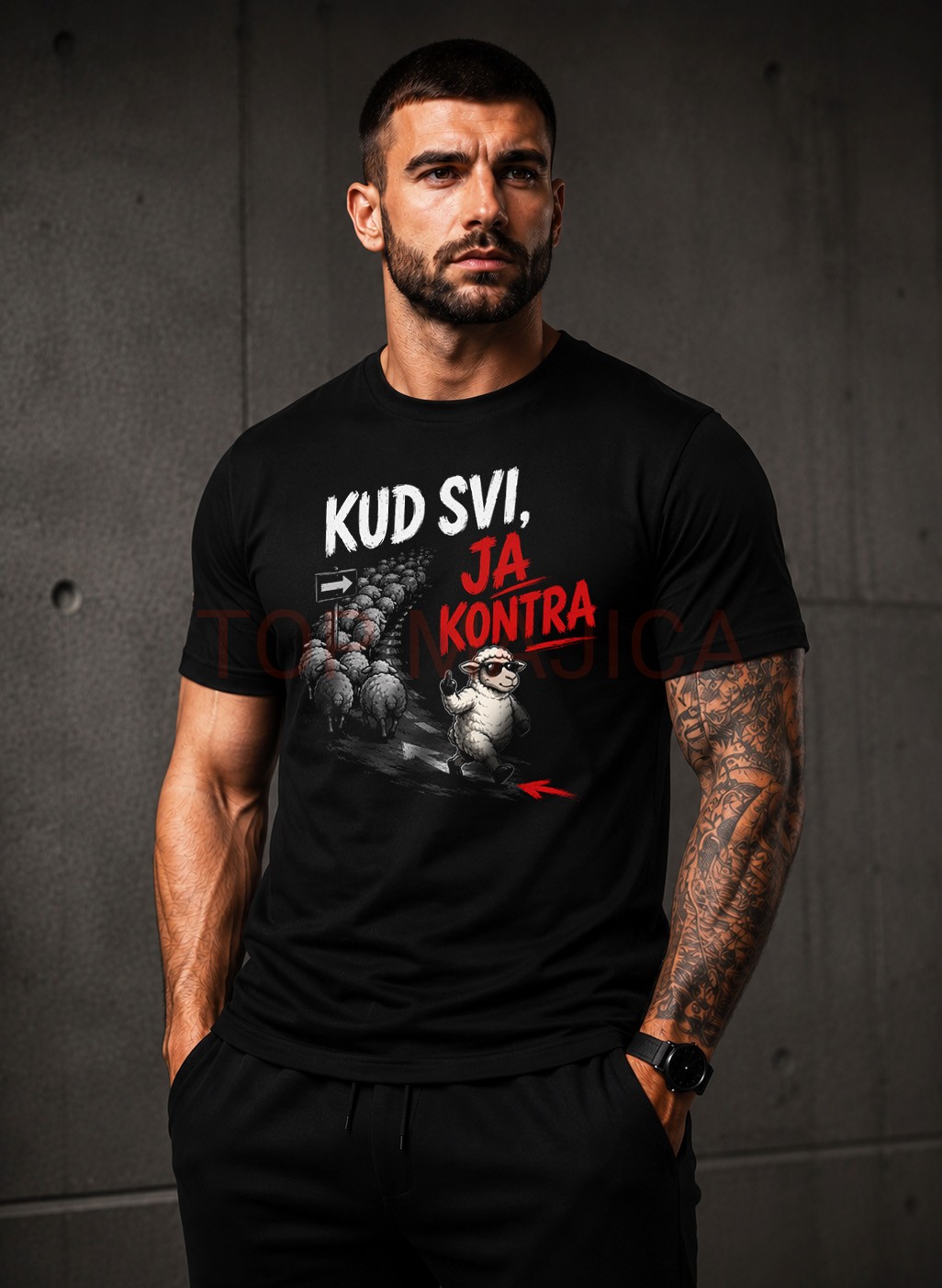 Kud svi, ja kontra - Majica Kud svi ja kontra majica