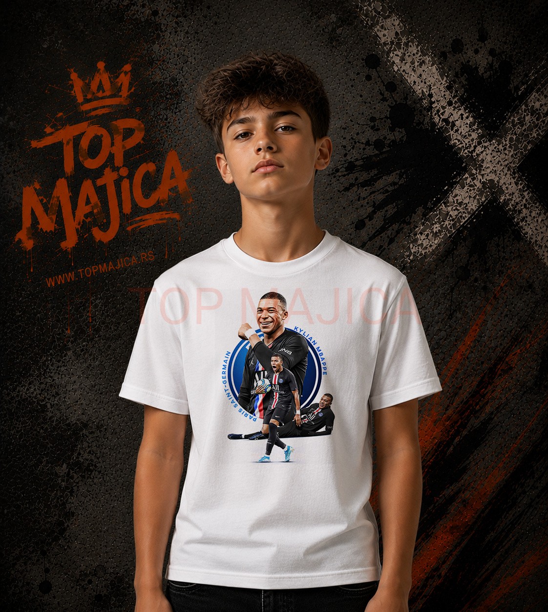 Mbappe PSG majica bela Mbappe PSG majica