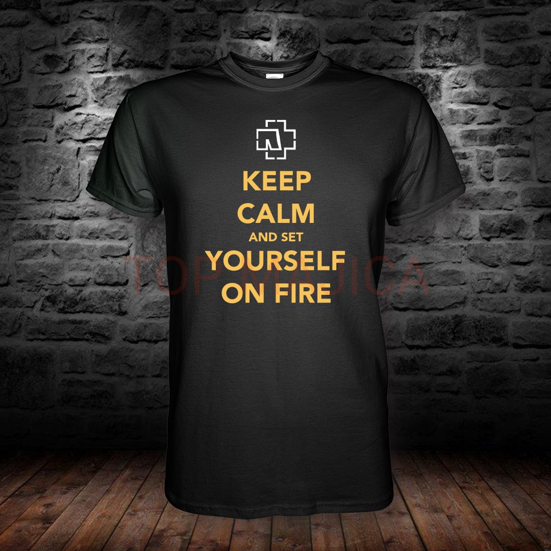 Rammstein keep calm majica RAMMSTEIN KEEL CALM CRNA MAJICA