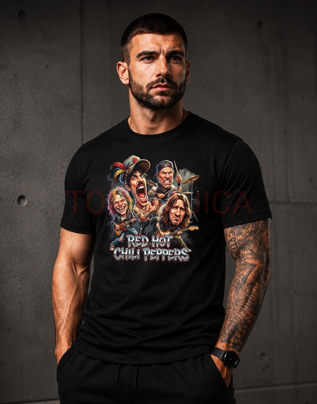 Red Hot Chili Peppers art majica crna Red Hot Chili Peppers art majica crna Red Hot Chili Peppers art majica crna