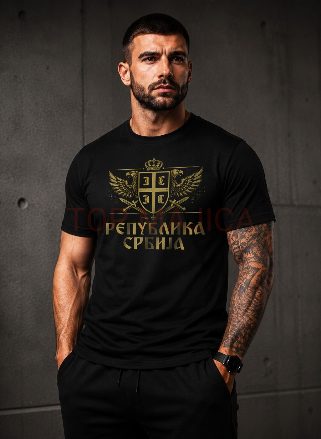 Republika Srbija majica crna Republika Srbija - Majica crna Republika Srbija majica crna