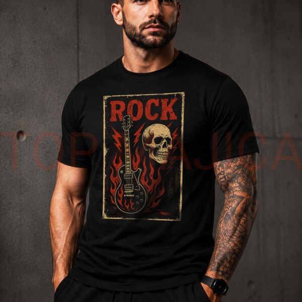 Rock guitar majica crna