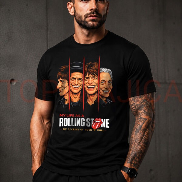 Rolling Stones six decades majica crna