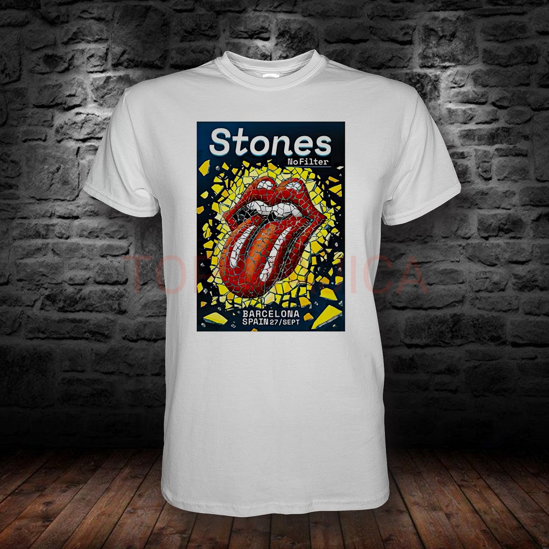 Rolling stones Barcelona Rolling Stones Barcelona majica bela Rolling stones Barcelona