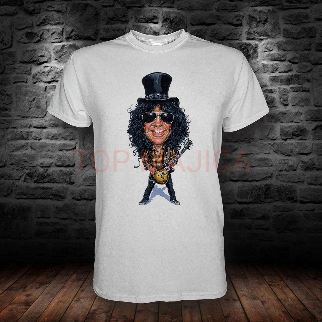 Slash caricature majica bela SLASH