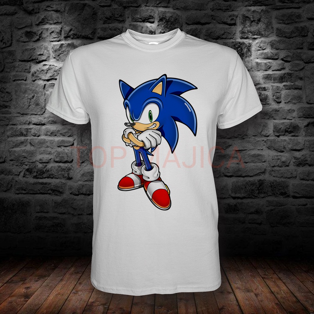 Sonic classic top majica bela SONIC MAJICA
