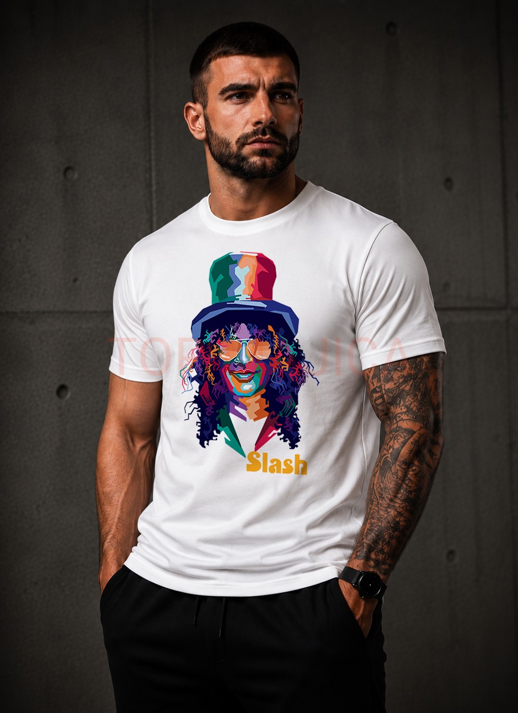 Slash pop art majica bela Slash Pop Art majica bela