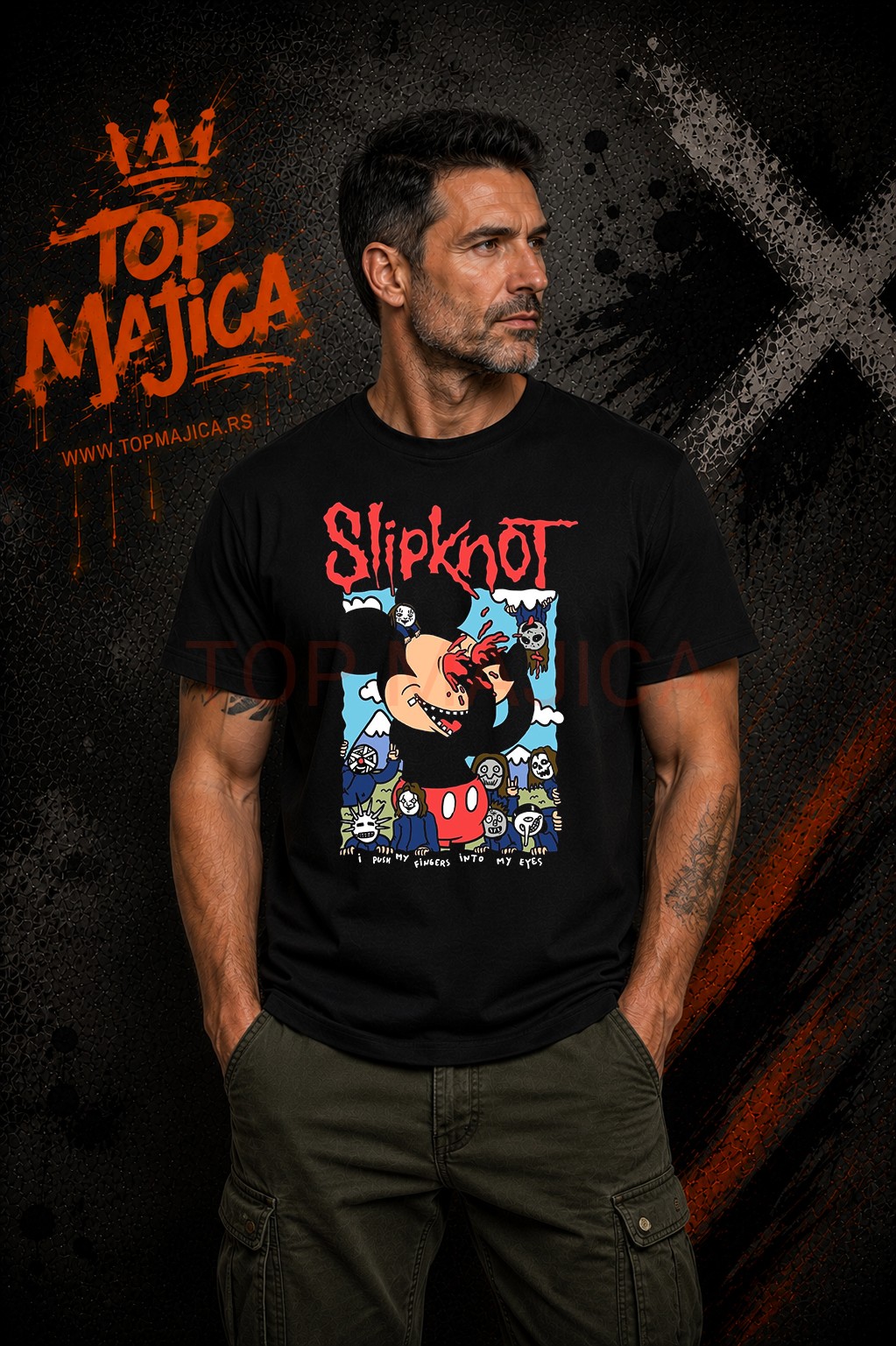 Slipknot Miki Maus majica crna Slipknot Miki Maus majica crna