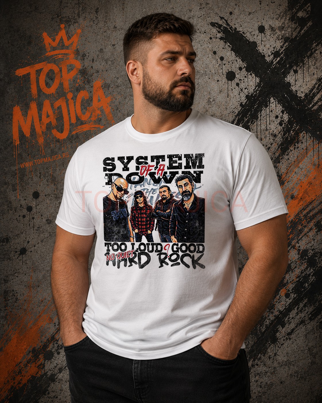 System of a down top majica bela System of a down top majica bela