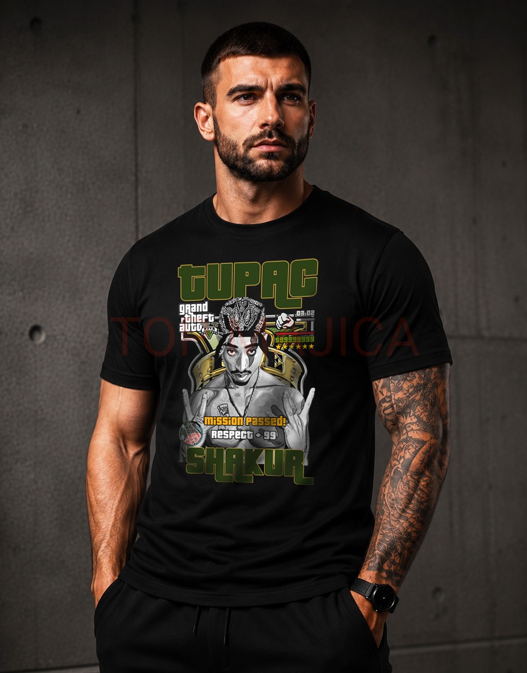 Tupac Shakur GTA V edition majica Tupac Shakur GTA V edition majica Tupac Shakur GTA V edition majica