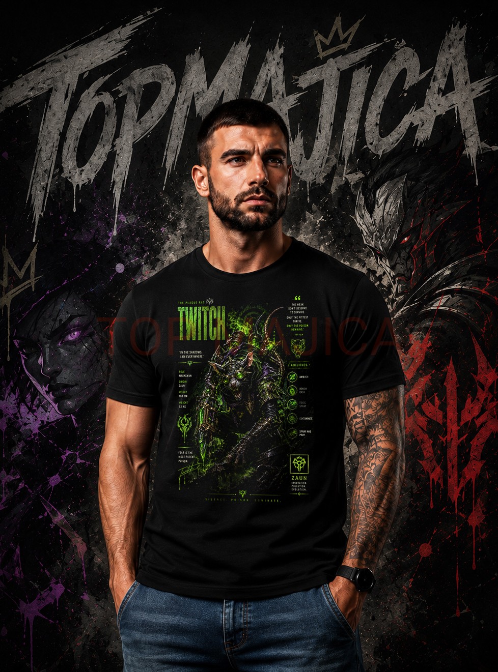Twitch LoL majica Twitch League of Legends - Majica Twitch LoL majica