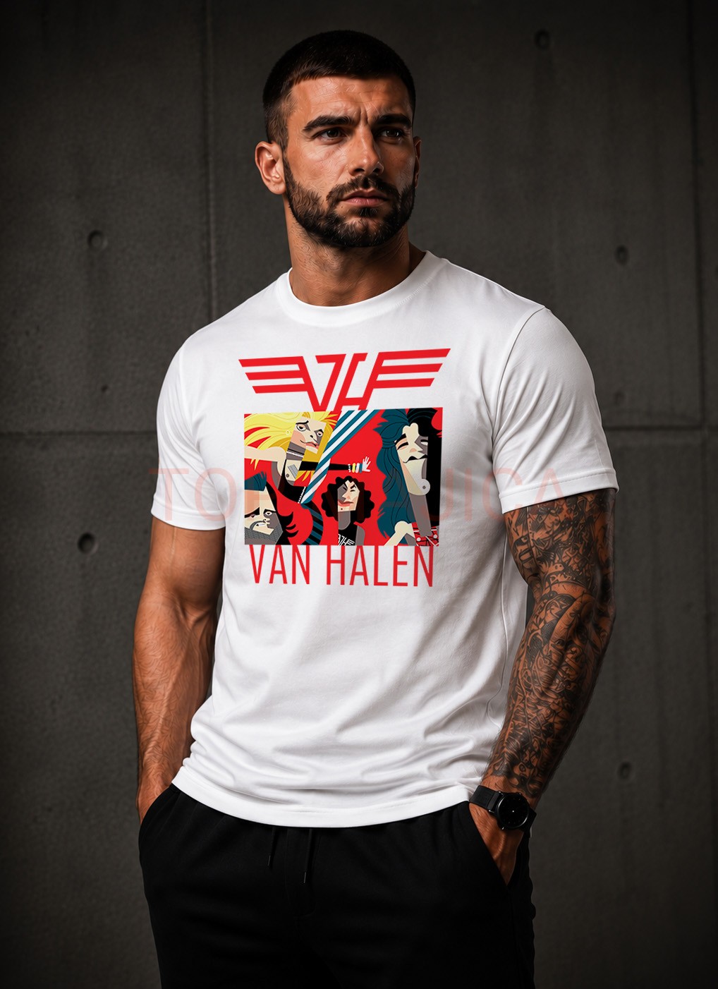 Van Halen bela majica top Van Halen majica bela Van Halen bela majica top