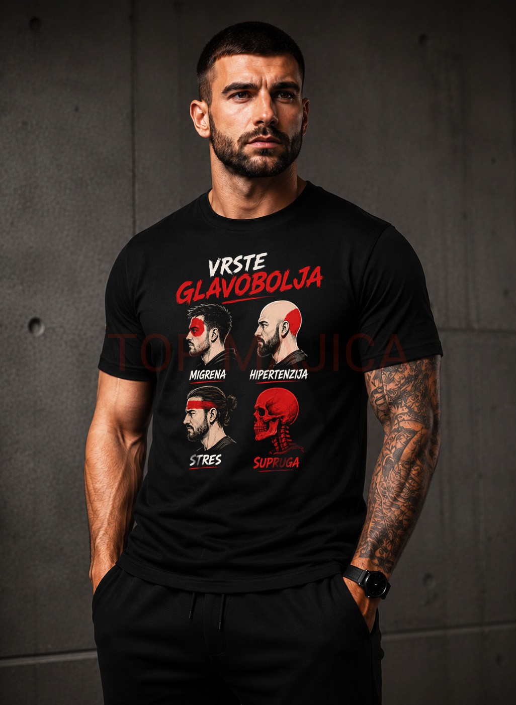 Vrste glavobolja majica Vrste glavobolja - Majica Vrste glavobolja majica