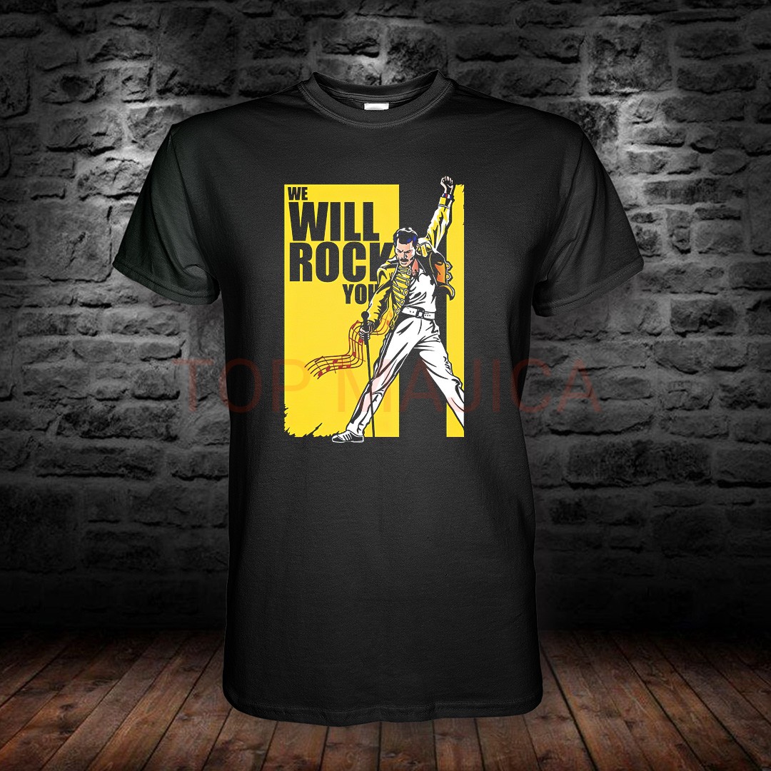 WE WILL ROCK YOU CRNA MAJICA Queen we will rock you majica crna WE WILL ROCK YOU CRNA MAJICA