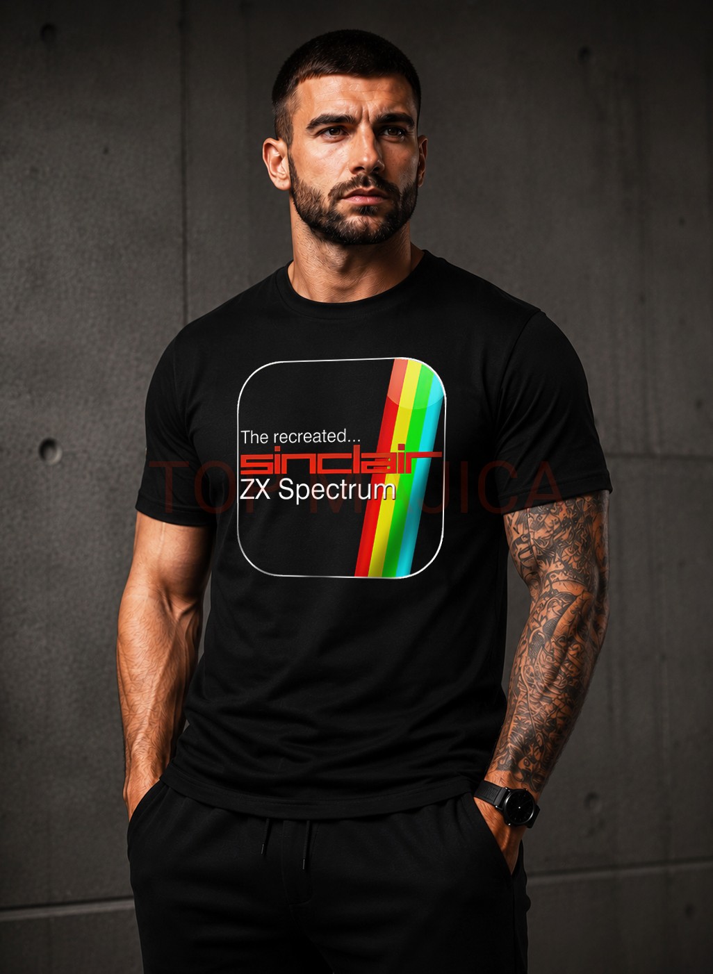 ZX spectrum majica crna ZX Spectrum Logo - Majica ZX spectrum majica crna