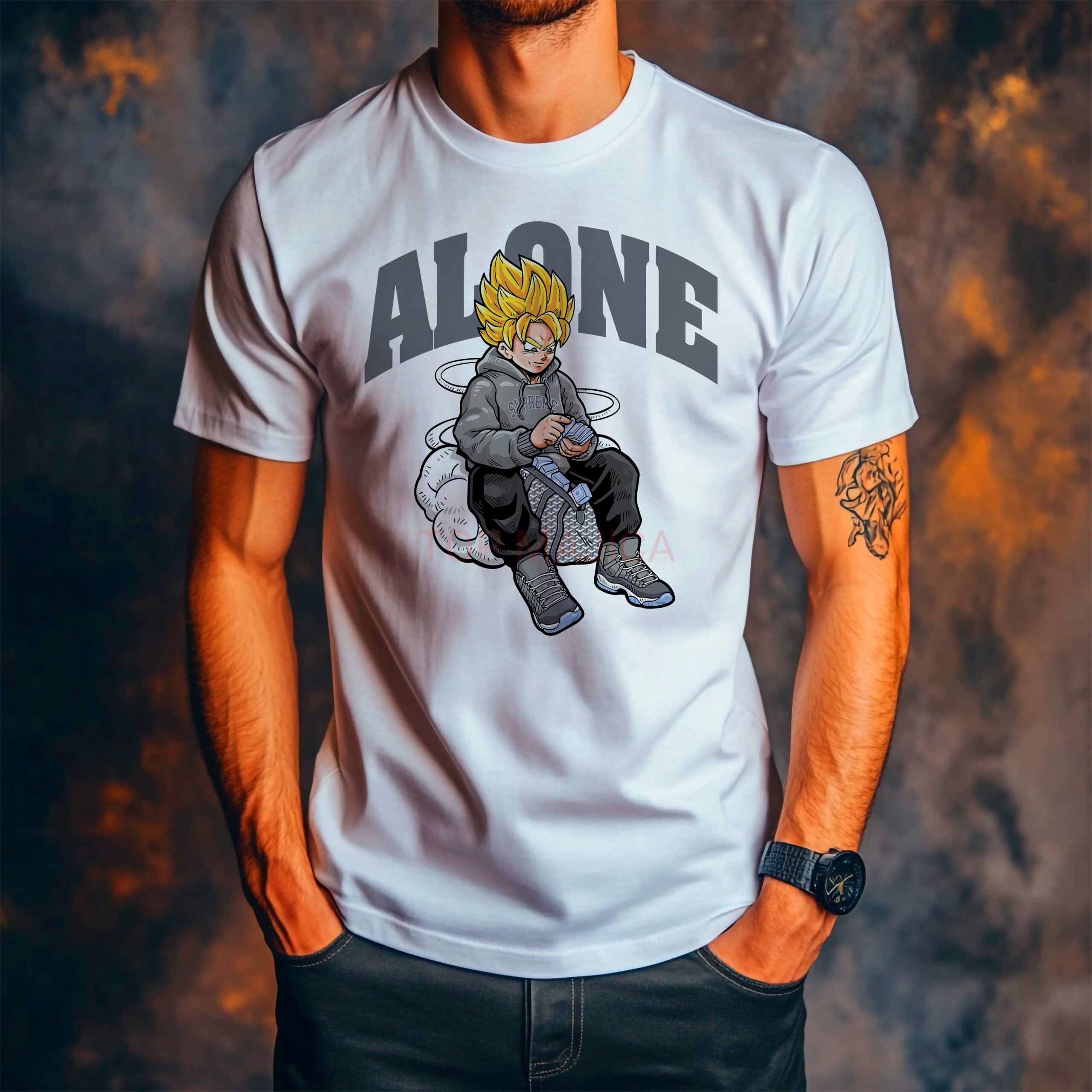 anime alone majica Goku Alone – Na letećem oblaku anime alone majica scaled