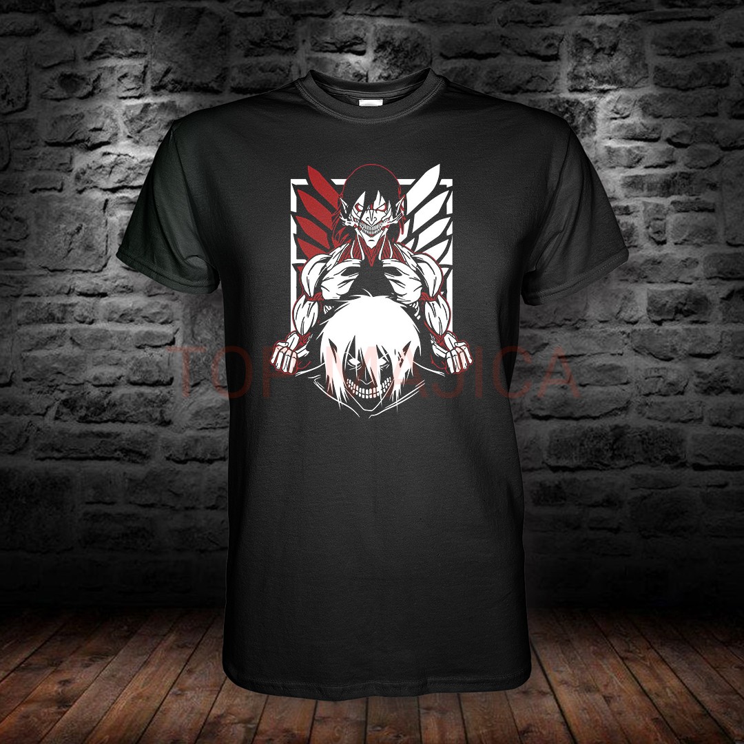 Attack on Titan Eren – Unutrašnji Titan i Krila Slobode anime attack of titans crna top